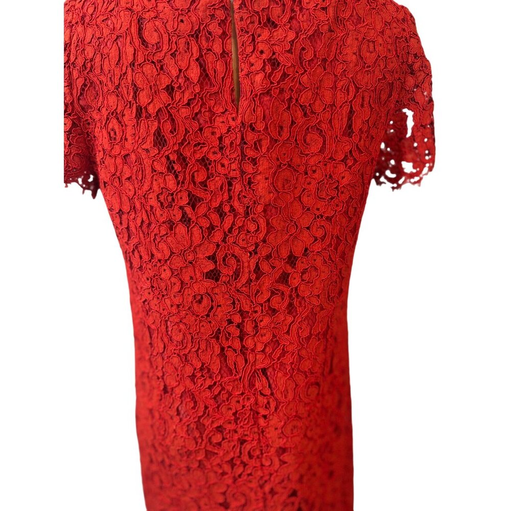 2/$25 ZARA Medium Red / Orange Lace Mini Dress - Picture 4 of 14